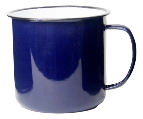 Juego De 6 Pocillos Bicolor Tazas De Peltre 1 Litro Vencort Color Azul Pocillo #12