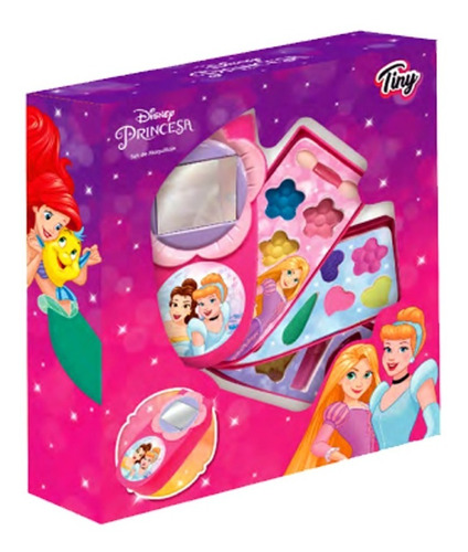 Set De Maquillaje Cosméticos Niñas Princesas Disney Espejo