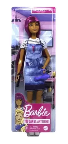 Barbie Boneca Cabelo Roxo - Profissões Cabeleireira - Mattel