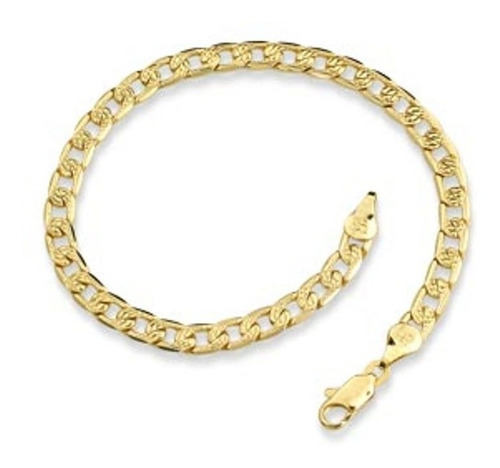 Pulseira Masculino Fio Groumet Folheado Ouro Rommanel