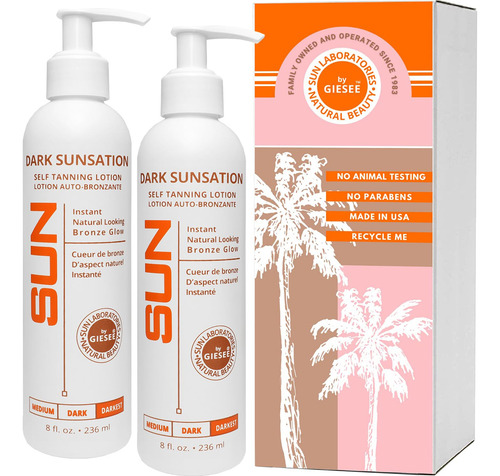 Sun Laboratories Dark Sunsation Self Tanning Lotion, 8 Oz (s