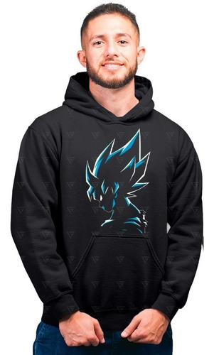 Poleron Con Diseño Goku De Perfil Dragon Ball Z Anime Manga Abrigos Poleron Con Diseño Goku De Perfil Dragon Ball Z Anime Manga Abrigos