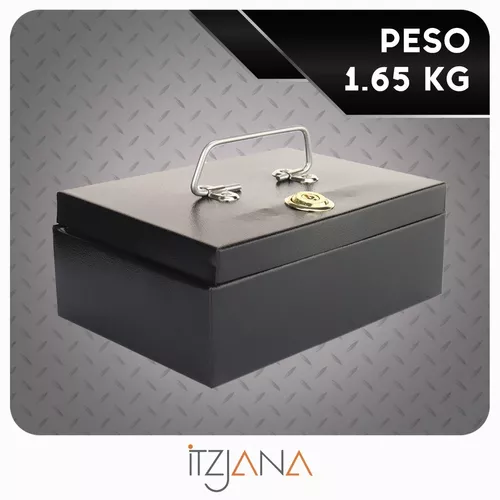 Caja Dinero Fuerte Seguridad / Cash Box Metálica Chica Joyas Color Negro