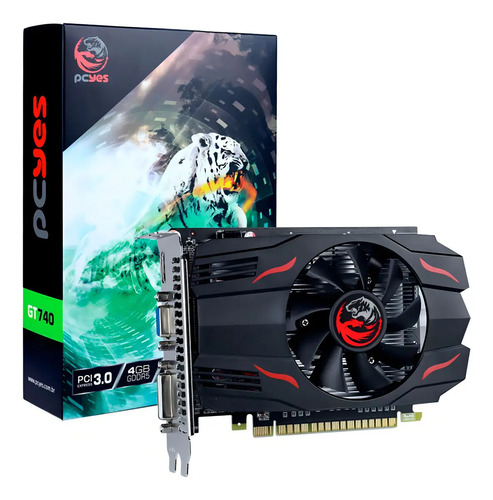 Placa Vídeo Pcyes Gt 740, 4gb Gddr5, 128 Bits - Pax740d54gb