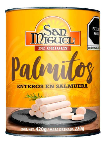 4 Pza Palmitos San Miguel Enteros En Salmuera 420 G
