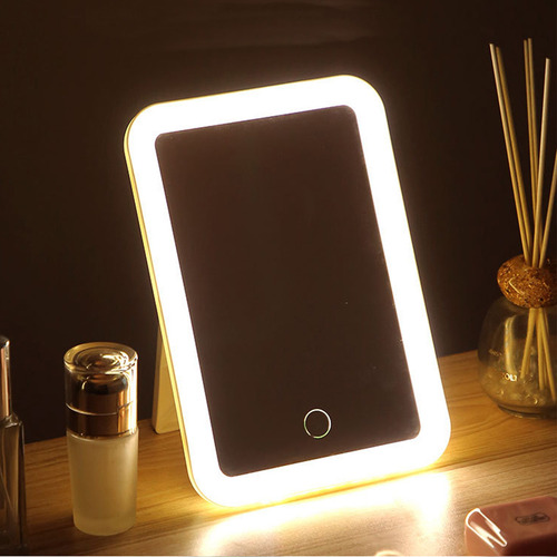 Espejo De Maquillaje Y Belleza Portátil Con Luz, Espejo Led
