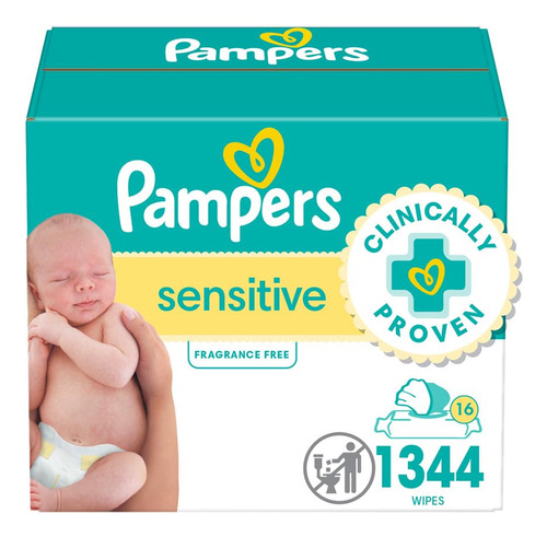 Lenços Umedecidos Para Bebês Pampers Sensitive À Base De Águ