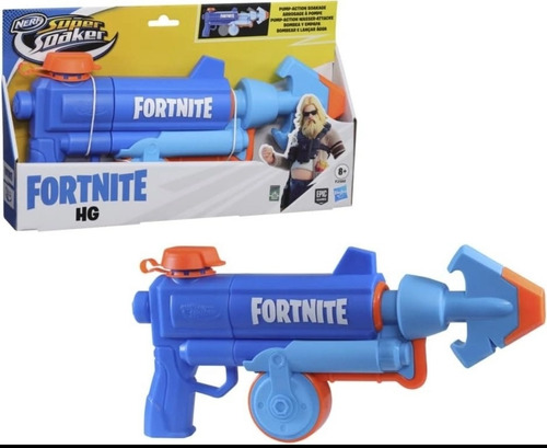 Nerf Fornite Hg Lanzador De Agua Azul Acero