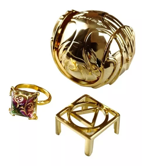 color: oro niñas y niños organizador de joyas el mejor regalo para mujeres FOLA Harry Potter Caja de anillos de oro Snitch creativa 