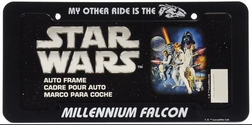 Porta Placas Halcón Milenario Chroma 42525 Black Star Wars