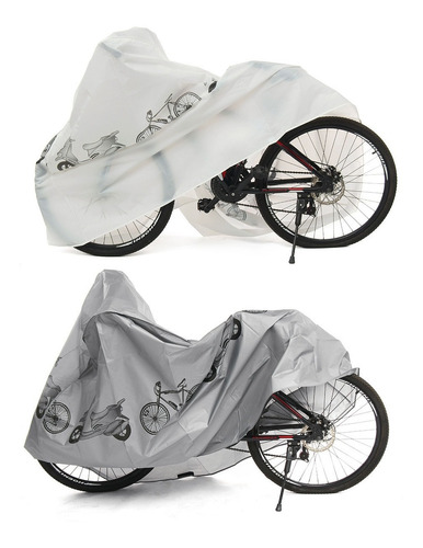 Cubre Bicicleta Impermeable Medidas 2.10 X 1.00mts Blanco O 