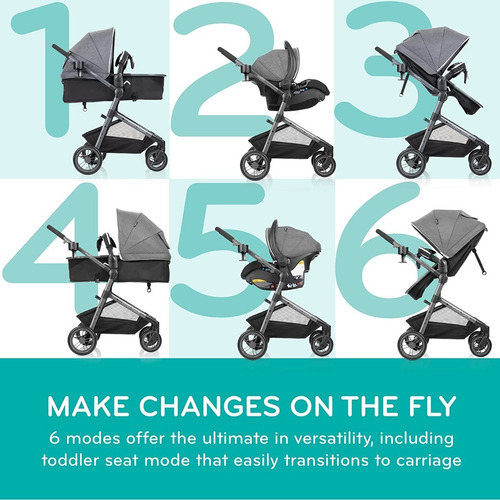 Sistema De Viaje Pivot Vizor Con Asiento Infantil- Evenflo