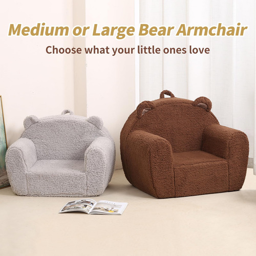 Silla De Sherpa Suave Y Cómoda Para Niños Color Gris