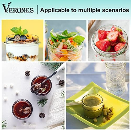 Verones Mason Jars, Tarros De Conservas De 4 Oz Con Tapas Y