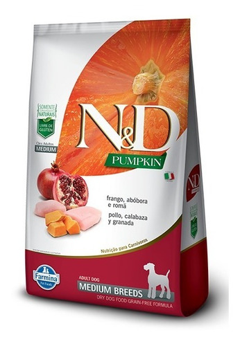 N&d Pumpkin Canine Adulto Pollo Medium 10.1 Kg
