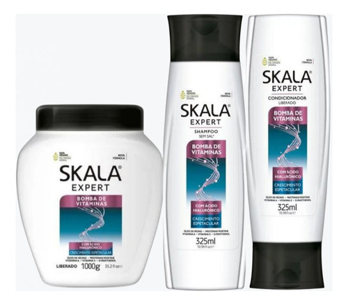 Skala Kit Shampoo Acond Y Mascarilla Sos Crecimiento 325 Ml 