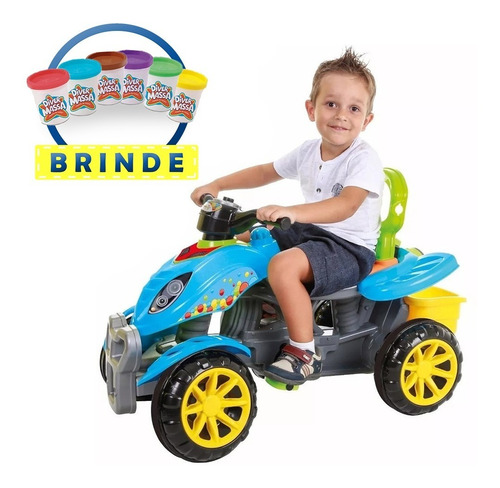 Carrinho Velotrol Passeio Pedal Quadriciclo Brincar Novidade