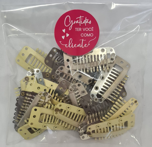 Presilhas Tic Tac Para Mega Hair 30 Un Sortidas