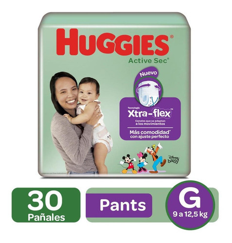 Pañales Huggies Active Sec Pants E - Unidad a $1117 Género Sin género Tamaño Grande (G