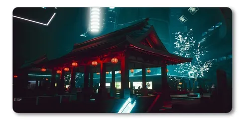 Mousepad Xl 58x30cm Cod.219 Cyberpunk 2077 Paisaje
