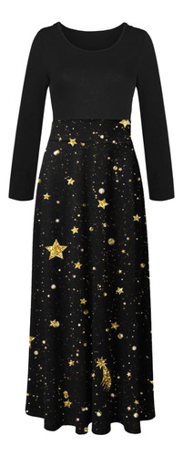 Saia F Feminina Plus Size Com Estampa De Natal, Manga Redond