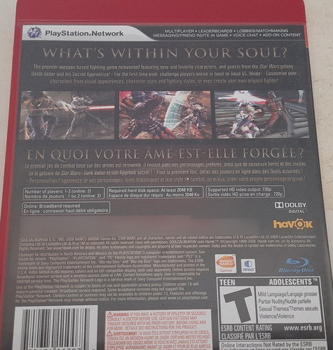 Soul Calibur Iv - Físico Ps3 Completo (Usado)