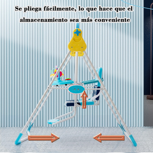 Mecedoras Y Columpios Bebés Músicajuguetes Plegable Silla Azul Otro
