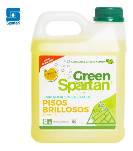 Limpiador Pisos Brillosos Neutro Green Spartan Envase X 1 L