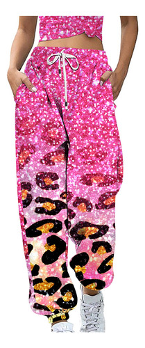 Pantalones Deportivos Con Estampado Floral Para Mujer, Panta