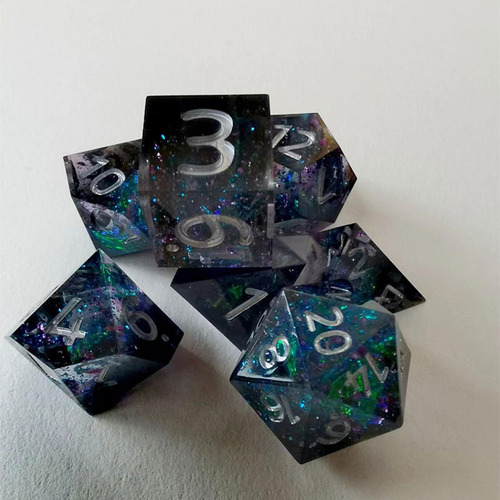 7 Piezas De Dados De D4 D8 D10 D12 D20 Para Juego De Mesa De