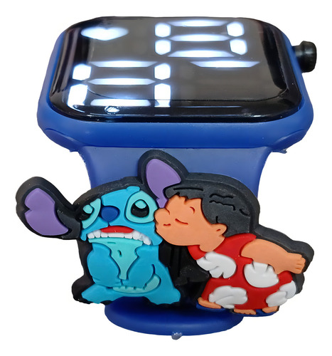 Relógio Digital Infantil Lilo & Stitch Resistente À Água-az