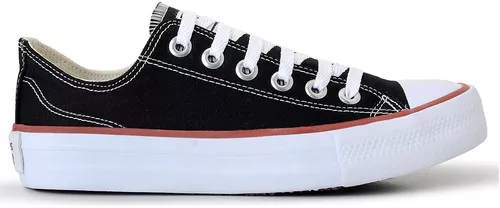 Tênis Converse All Star Preto lona Feminino e Masculino sola baixa