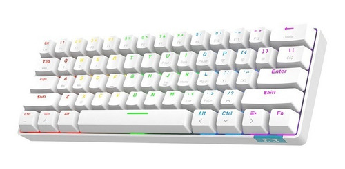 Imagen 5 de 7 de Teclado Mecánico 60% Bluetooth Switch Red- Stk61 Blanco