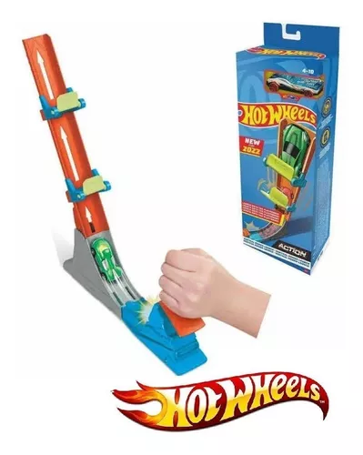 Carrinho Hot Wheels C/ Pista De Lançamento Vertical Action