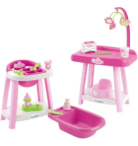 Set Juguete Cuidado Bebe 15 Accesorios Ecoiffier