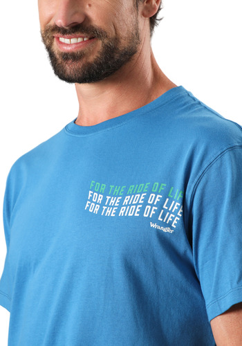 Polera Hombre Slogan Sign Off Tee Deep Water