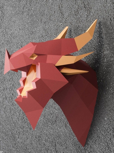 Dragon Lord De Pared Papercraft  (Reacondicionado)