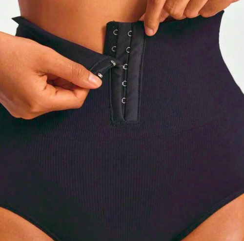 Bombacha C/ Faja Cintura Alta Modeladora Levanta Cola Negro S Cadera De 70 A 90
