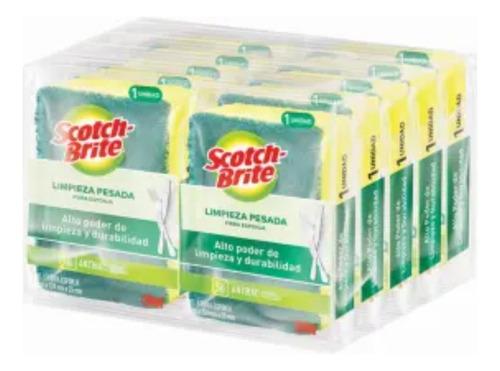 3 Pza Fibra Scotch Brite Esponja 10 Pzas