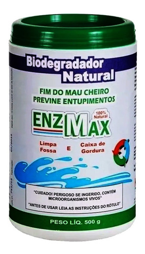 Enzmax Enzimas Limpa Fossa Séptica E Caixa De Gordura 500g 