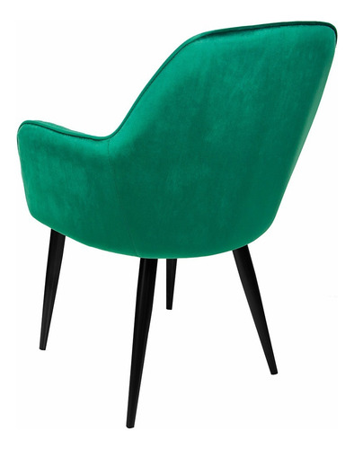 Sillon Eames Tapizado Verde Recto Diseño de la tela Lisa