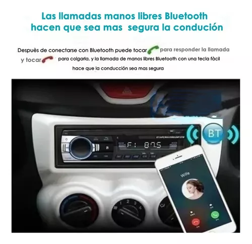 Reproductor Mp3 1 Din Con Bluetooth Y Auxiliar Para Auto