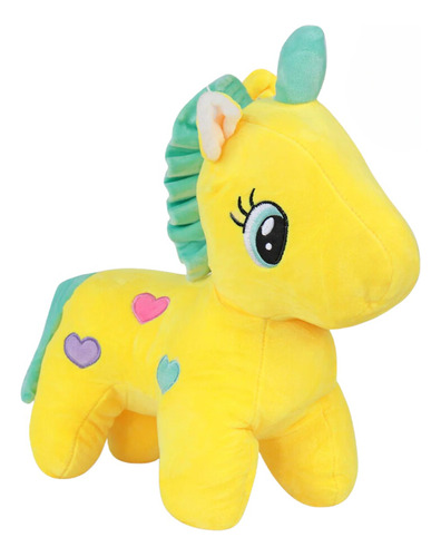 Peluche Unicornio Amarillo Moda Niño Niña Juguete