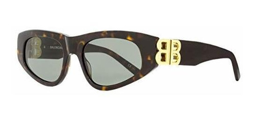 Gafas De Sol Balenciaga Bb 0095 S- 002 Havana / Green Gold