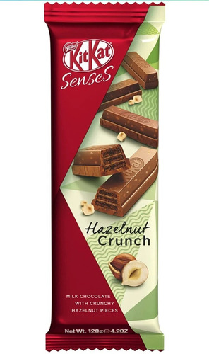 Tableta Chocolate Kitkat Senses Hazelnut Crunch, Pack 2x120g