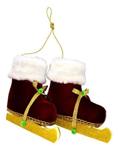 Patines De Hielo Santa Claus De Navidad Colgante Para Puerta