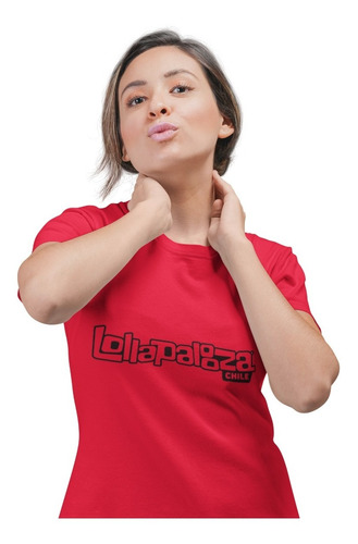 Polera Unisex Lollapaloza Logo Estampada