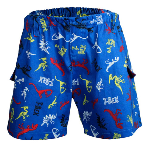 Bermuda Short Para Niños Con Diseño De Dinosaurios Comodo