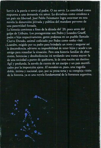 El Mandato, De José Pablo Feinmann. Serie Pagina 12 Editorial Pagina 12, Tapa Blanda, Edición 1ra En Esta Edicion En Español, 2007