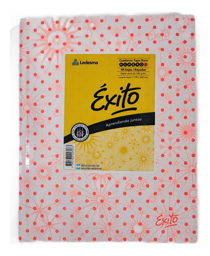 Cuaderno Exito 19x24 Cm 48 Hojas Rayadas Tapa Dura Lunares